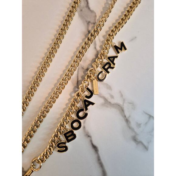 Marc Jacobs Gold Crossbody Chain Strap – Like New, Logo Letter Charm Design - Picture 4 of 4